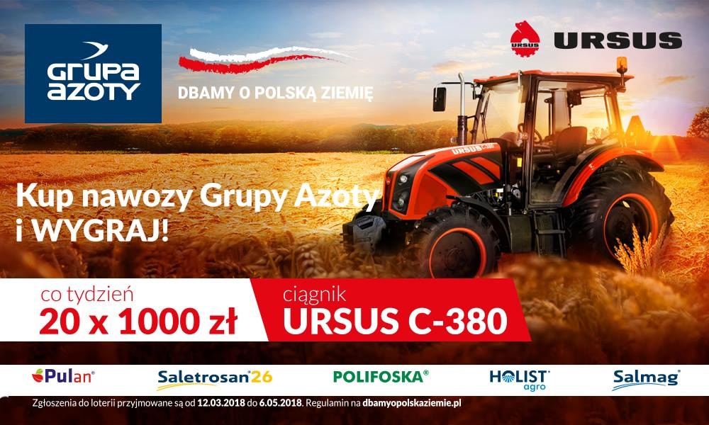 Kup nawozy i wygraj ciągnik. Wielka loteria promocyjna Grupy Azoty