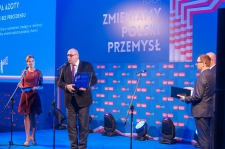 Grupa Azoty z tytułem „Tego, który zmienia polski przemysł”