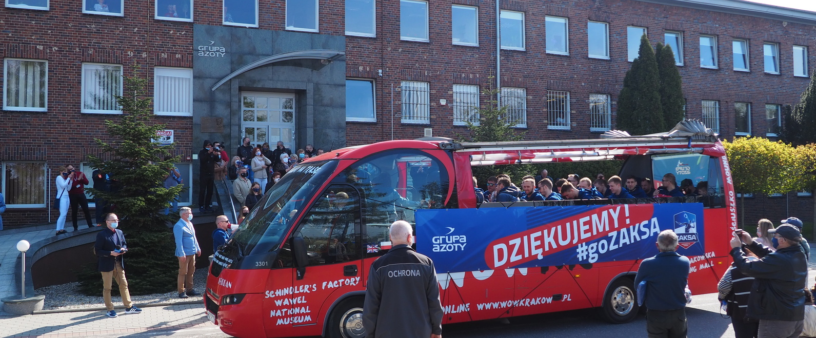 Parada Grupy Azoty ZAKSA po zwycięstwie w Lidze Mistrzów